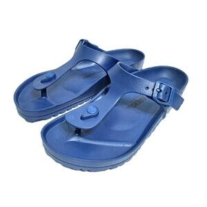 Birkenstock Gizeh EVA Foam Womens Size 10 Blue Sandals Waterproof Flip Flops